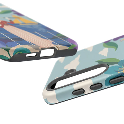 🌊🔭 The Lady Of The Seaside Lookout Phone Case – Art Deco Nautical Adventure