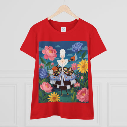 🌸👑 The Duchess Of The Enchanted Garden Cotton Tee – Art Deco Floral Elegance