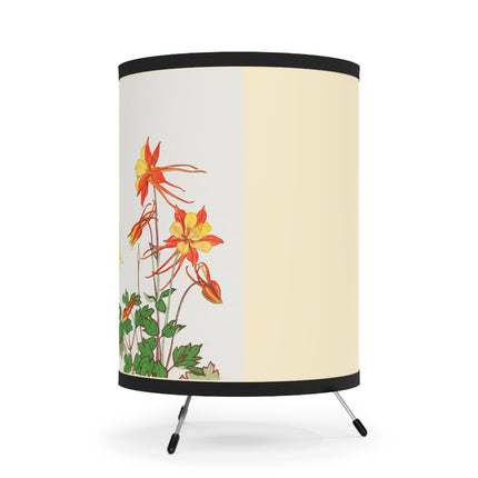 Aquilegia Flowers by Tanigami Kônan Tripod Lamp
