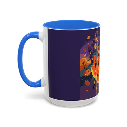 🐈‍⬛🎃 The Black Cat Witch Of Pumpkin Manor Colorful Mug – Whimsical Halloween Charm