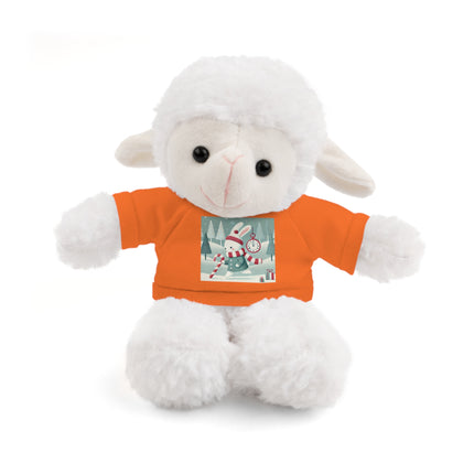 Candy Cane Timekeeper Bunny Stuffed Animals with Tee