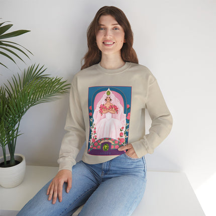 August & Peridot (from the Gem Series) by Sofia Chiostri Unisex Heavy Blend™ Crewneck Sweatshirt