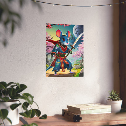 Cyber Samurai Rat Fine Art Posters