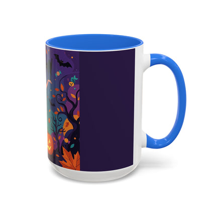 🐈‍⬛🎃 The Midnight Black Cat Masquerade Colorful Mug – Whimsical Halloween Elegance