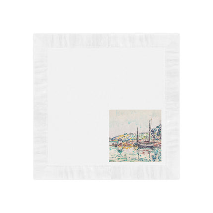 Concarneau by Paul Signac White Coined Napkins