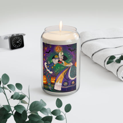🎭🎃 The Masquerade Beneath The Pumpkin Lantern Scented Soy Candle – Theatrical Halloween Charm
