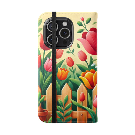 🌷🐦 The Little Garden Tender Flip Case – Sunshine, Care & Storybook Charm
