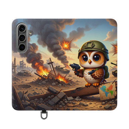🦉🌟 The Owl on the Front Lines Flip Case – Courage & Quiet Strength