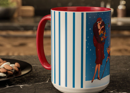 Snowfall & Couture Colorful Mugs (11oz, 15oz)