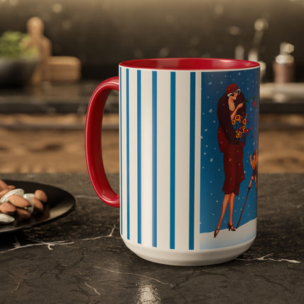 Snowfall & Couture Colorful Mugs (11oz, 15oz)
