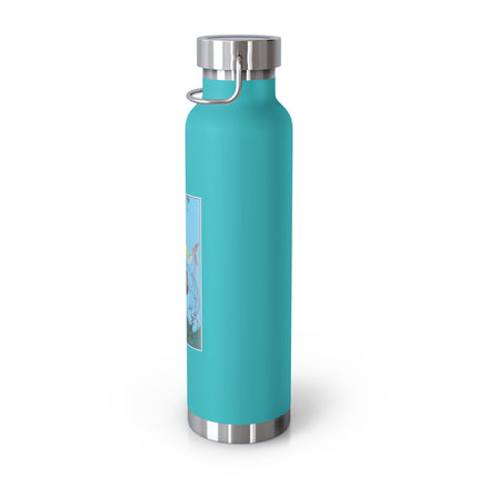 Exquisite Elegance by Umberto Brunelleschi Copper Vacuum Insulated Bottle, 22oz