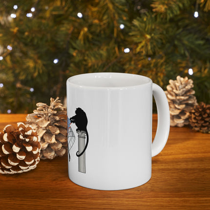 Dance and Playfulness in Silhouette Ceramic Mug 11oz