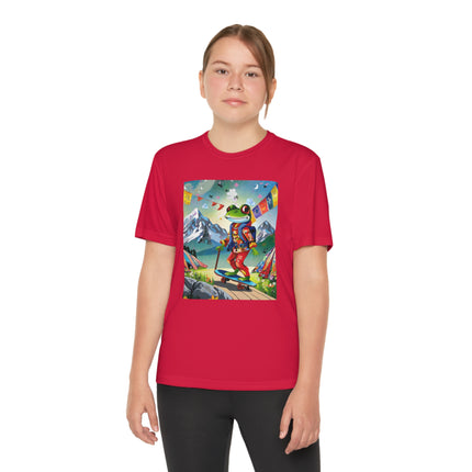 Skateboarding Frog Youth Competitor Tee – Whimsical Adventure & Playful Energy