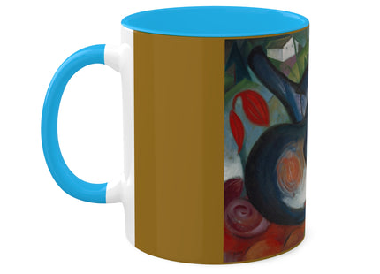 Two Cats, Blue and Yellow by Franz Marc Colorful Mugs, 11oz