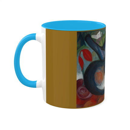 Two Cats, Blue and Yellow by Franz Marc Colorful Mugs, 11oz