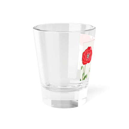 Poppies by Tanigami Kônan Shot Glass – Bold Blooms & Japanese Woodblock Elegance