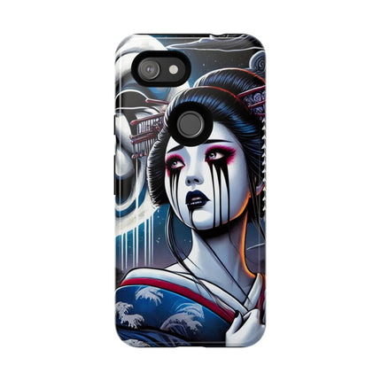 Geisha’s Black Ink Tears Phone Cases