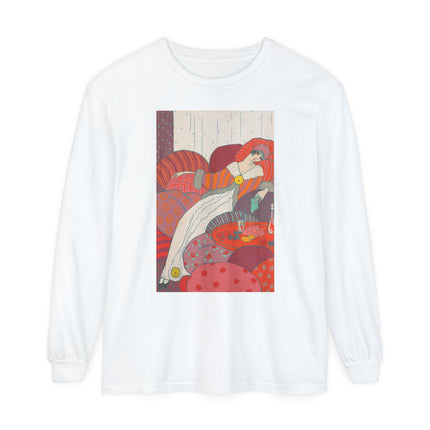 Les Coussins by Georges Lepape Garment-dyed Long Sleeve T-Shirt