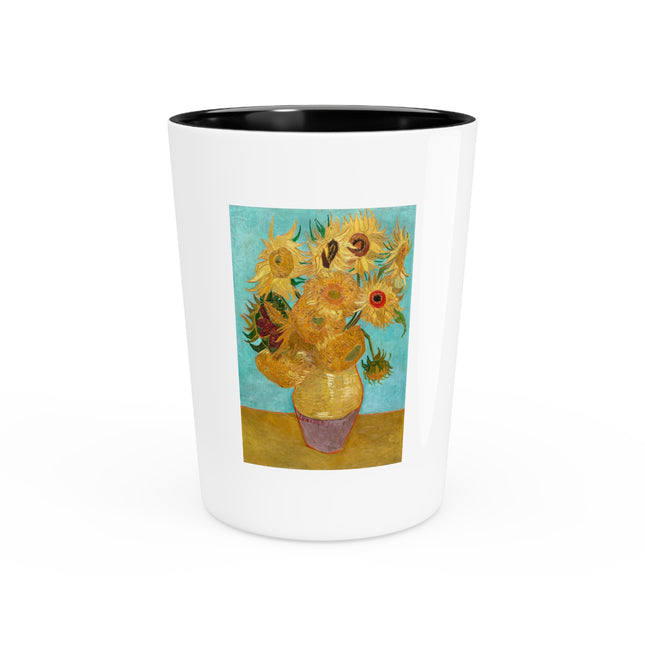 Vase with Twelve Sunflowers by Vincent van Gogh Ceramic Shot Glass