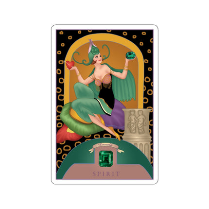 May & Emerald (from the Gem Series) by Sofia Chiostri Kiss-Cut Stickers (4 Sizes)