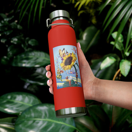 Sunflower Fairies by Margaret Tarrant Copper Vacuum Insulated Bottle, 22 oz