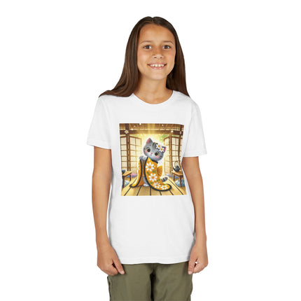 Playful Kitten in the Tea Room Youth Short Sleeve Tee