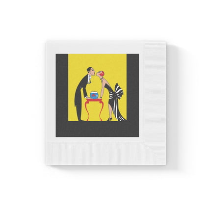 A Moment of Elegance White Coined Napkins