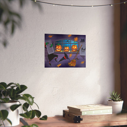 Whimsical Halloween Mischief Matte Horizontal Posters