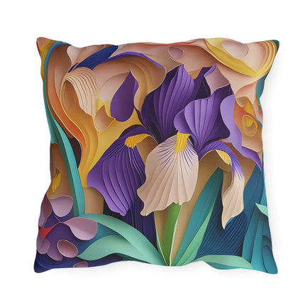 The Elegant Iris Flower Outdoor Pillows