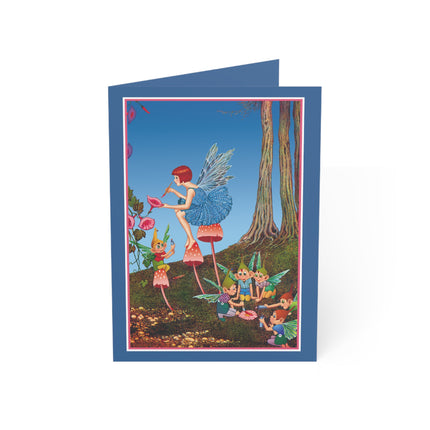 Periwinkle Painting the Petals by Ida Outhwaite Greeting Cards (1, 10, 30, and 50pcs)