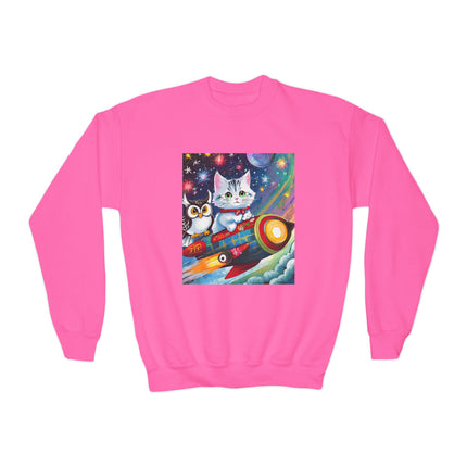 Flight of Fancy Youth Crewneck Sweatshirt – Imagination, Adventure & Cosmic Fun