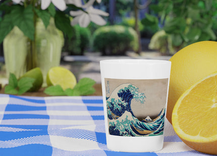 The Great Wave off Kanagawa by Katsushika Hokusai Ceramic Shot Glass
