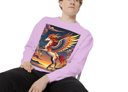 Flame-Winged Horse at Sunset Sweatshirt