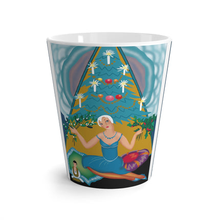 Art Deco Christmas Elegance Latte Mug