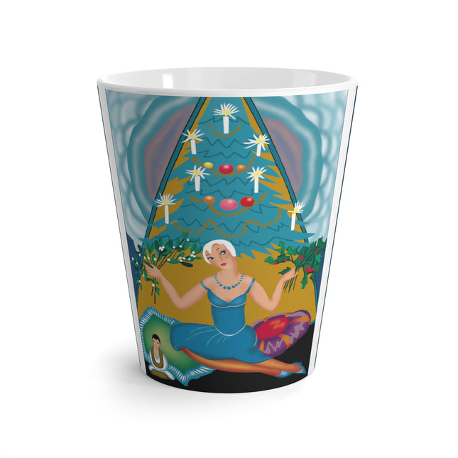 Art Deco Christmas Elegance Latte Mug