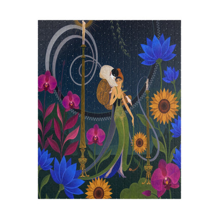 🌙🕯️ The Lady Of The Midnight Garden Puzzle – Art Deco Nocturne