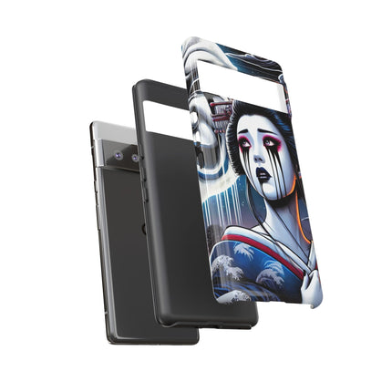 Geisha’s Black Ink Tears Phone Cases