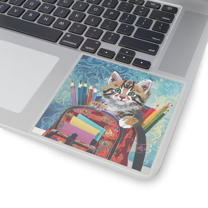 Whiskered Wanderings Kiss-Cut Stickers (4 Sizes)
