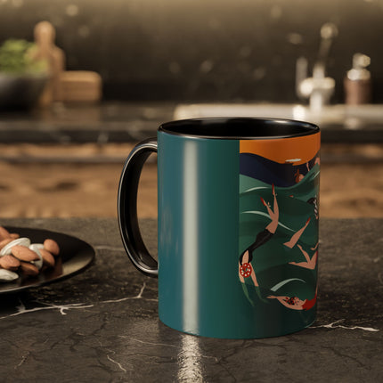 Summer Splash Colorful Mugs – Retro Beach Joy & Carefree Summer Vibes