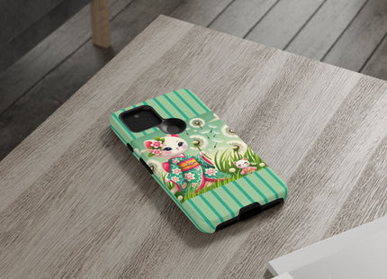 Geisha Kitten and the Dandelion Phone Cases