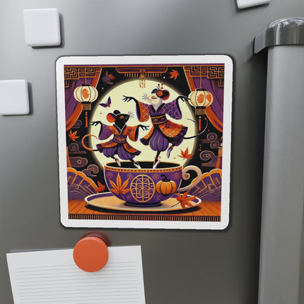 Theatrical Halloween Kabuki Mice Die-Cut Magnets (5 Sizes)