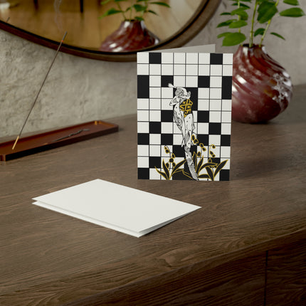 Woman and the Crossword Greeting Cards (1, 10, 30, and 50pcs)