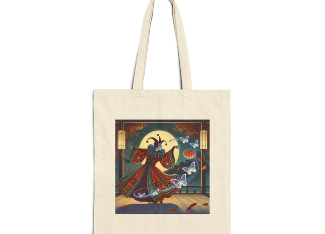 Court Magician with Ghost Butterflies Cotton Canvas Tote Bag