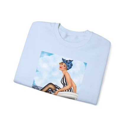 Playful Waves and Fashion Follies Heavy Blend™ Crewneck Sweatshirt