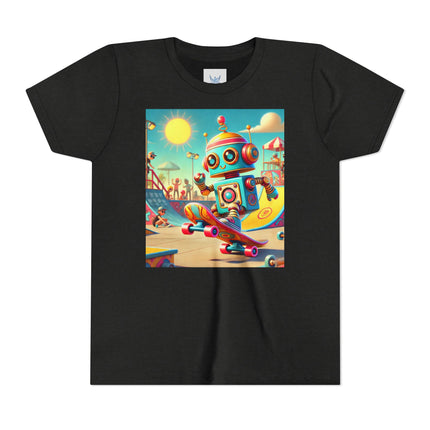 Skate Park Robot Youth Short Sleeve Tee