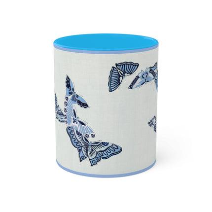 One Thousand Butterflies by Kamisaka Sekka Colorful Mugs, 11oz