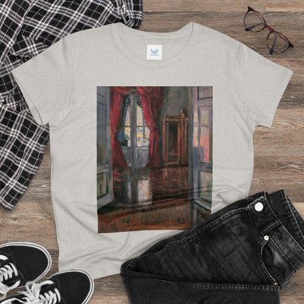 View into an Apartment by Egon Schiele Women's Midweight Cotton Tee