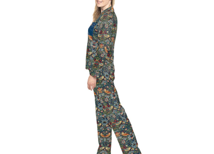 Strawberry Thief by William Morris Women's Satin Pajamas (AOP)