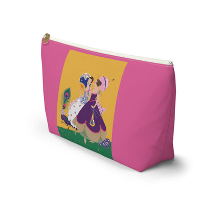 Peacock Ladies in the Garden Cosmetic Bag – Playful Elegance & Art Deco Charm