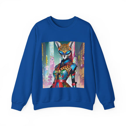 Cyber Cat Glamour Unisex Heavy Blend™ Crewneck Sweatshirt